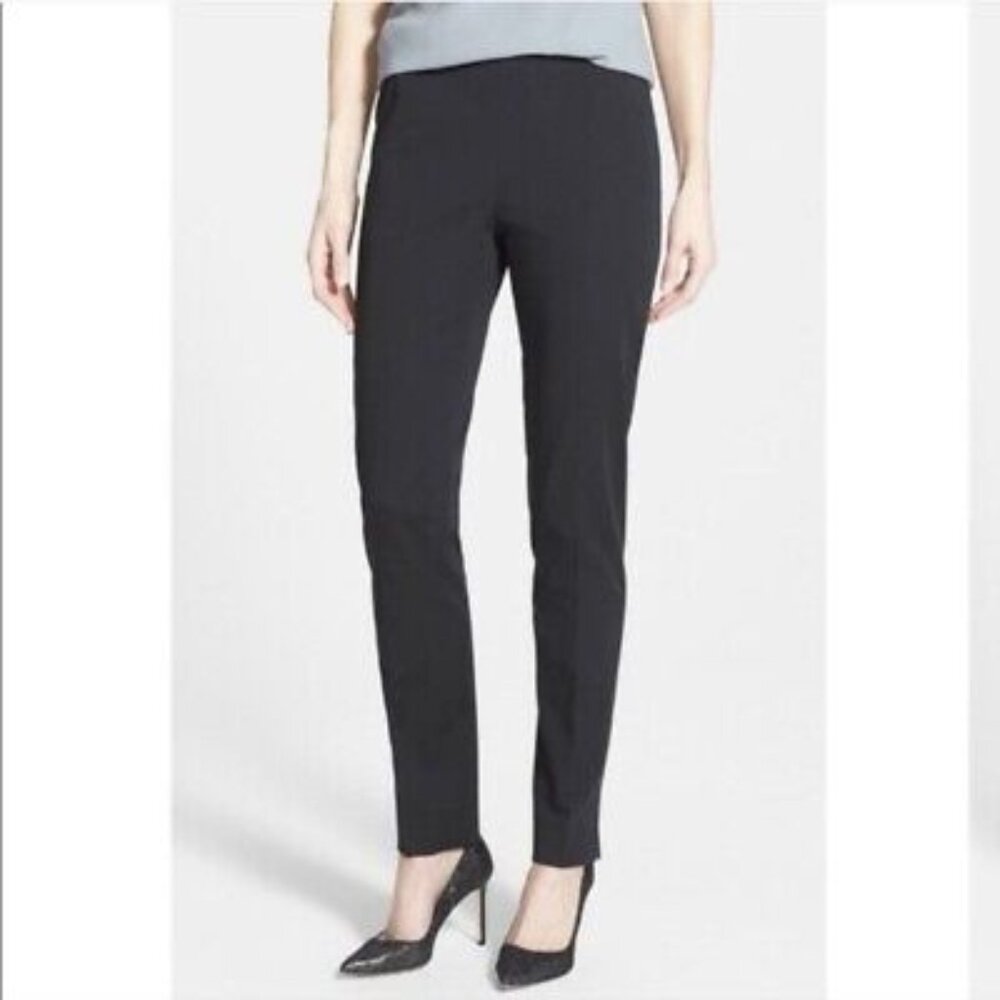 Lafayette 148 Black Chrystie Stretch Twill Pants Size 12 Mew With Tags